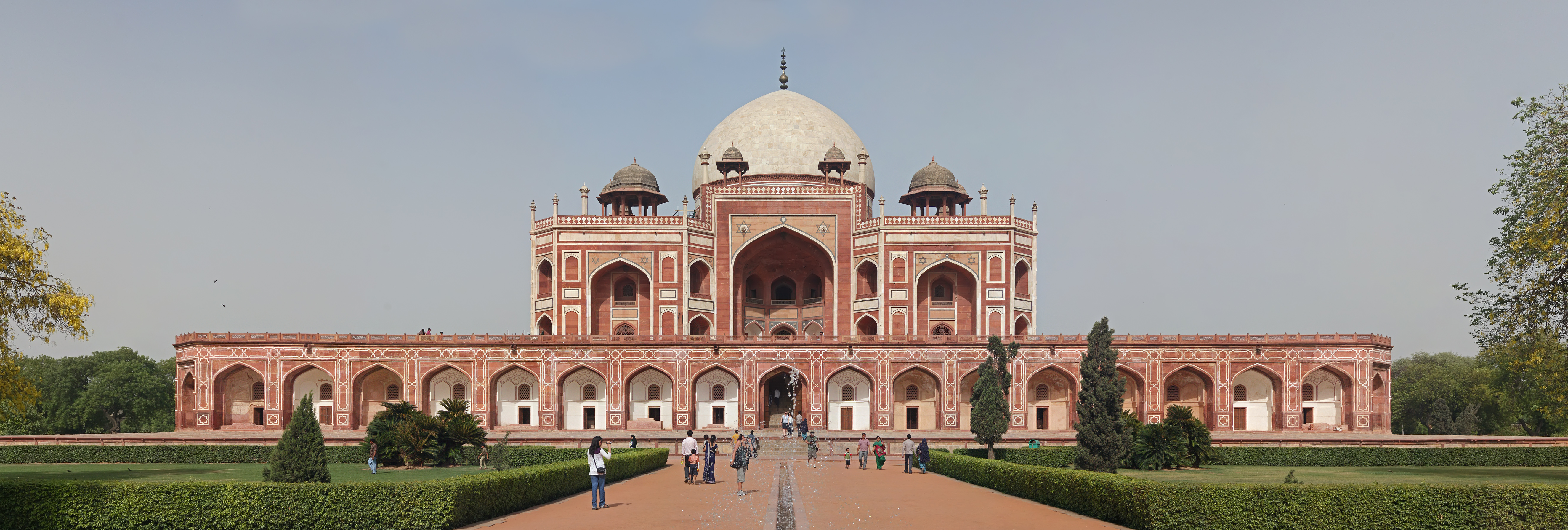 Tomb of Humayun, Delhi, India. Western façade as viewed from the main entrance