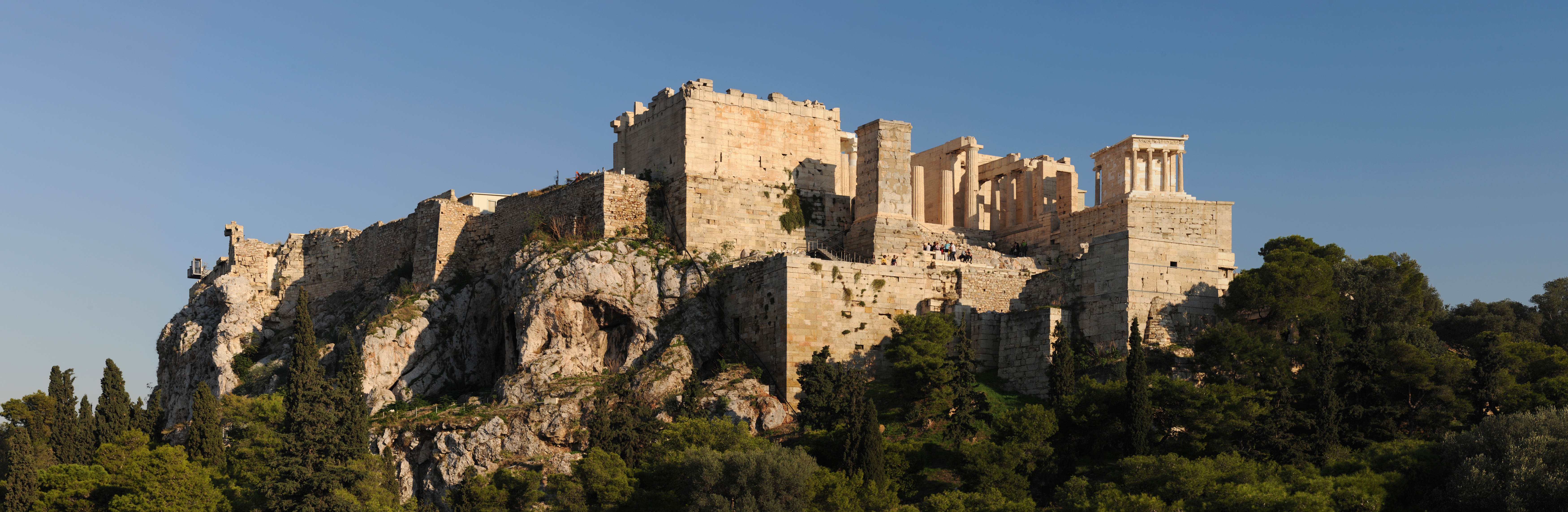 Panorama of the Acropolis of Athens (view from Areopagus Hill), Athens, Greece.