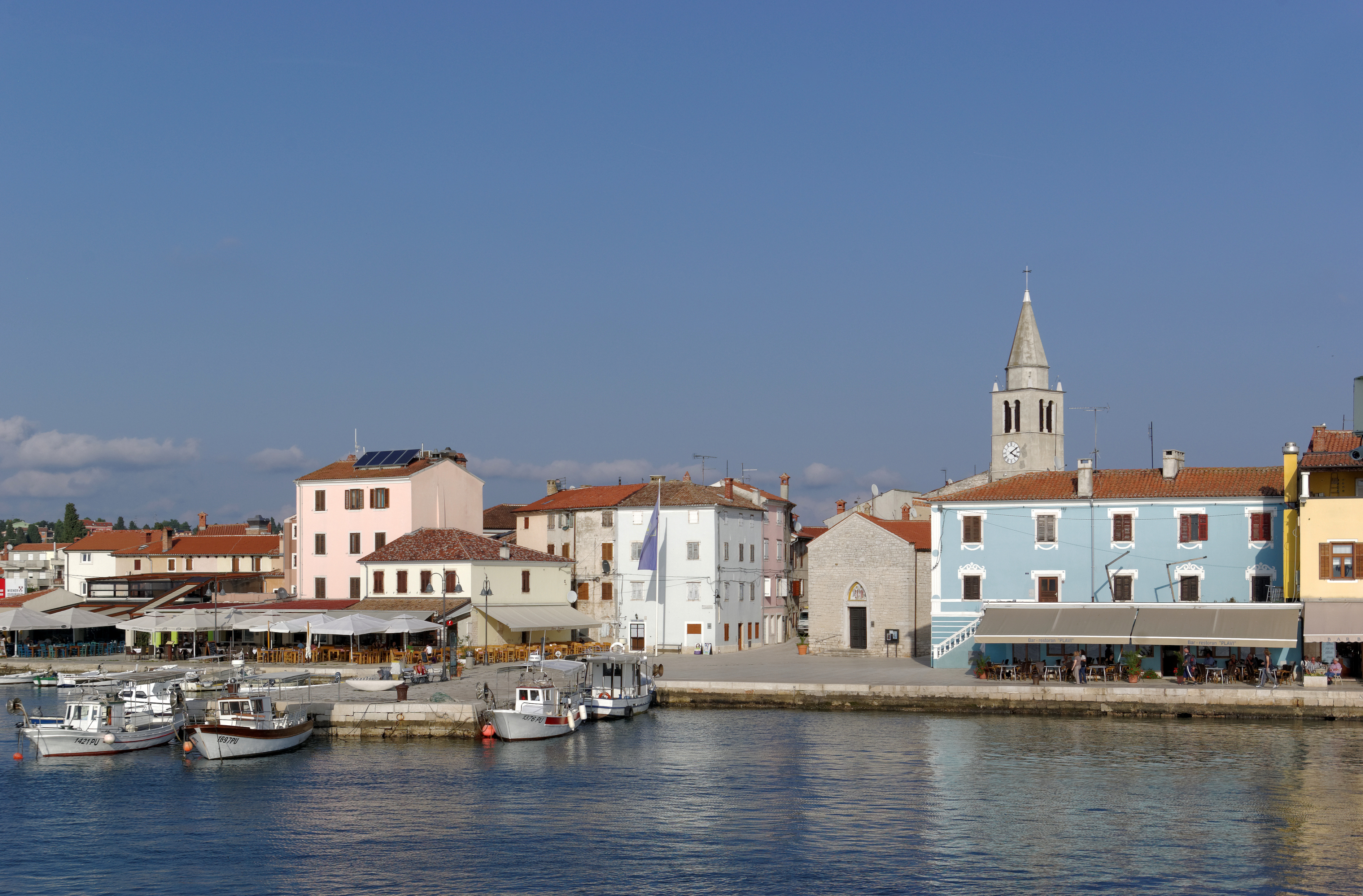 Fažana, Croatia, as seen from the ferry to Brijuni