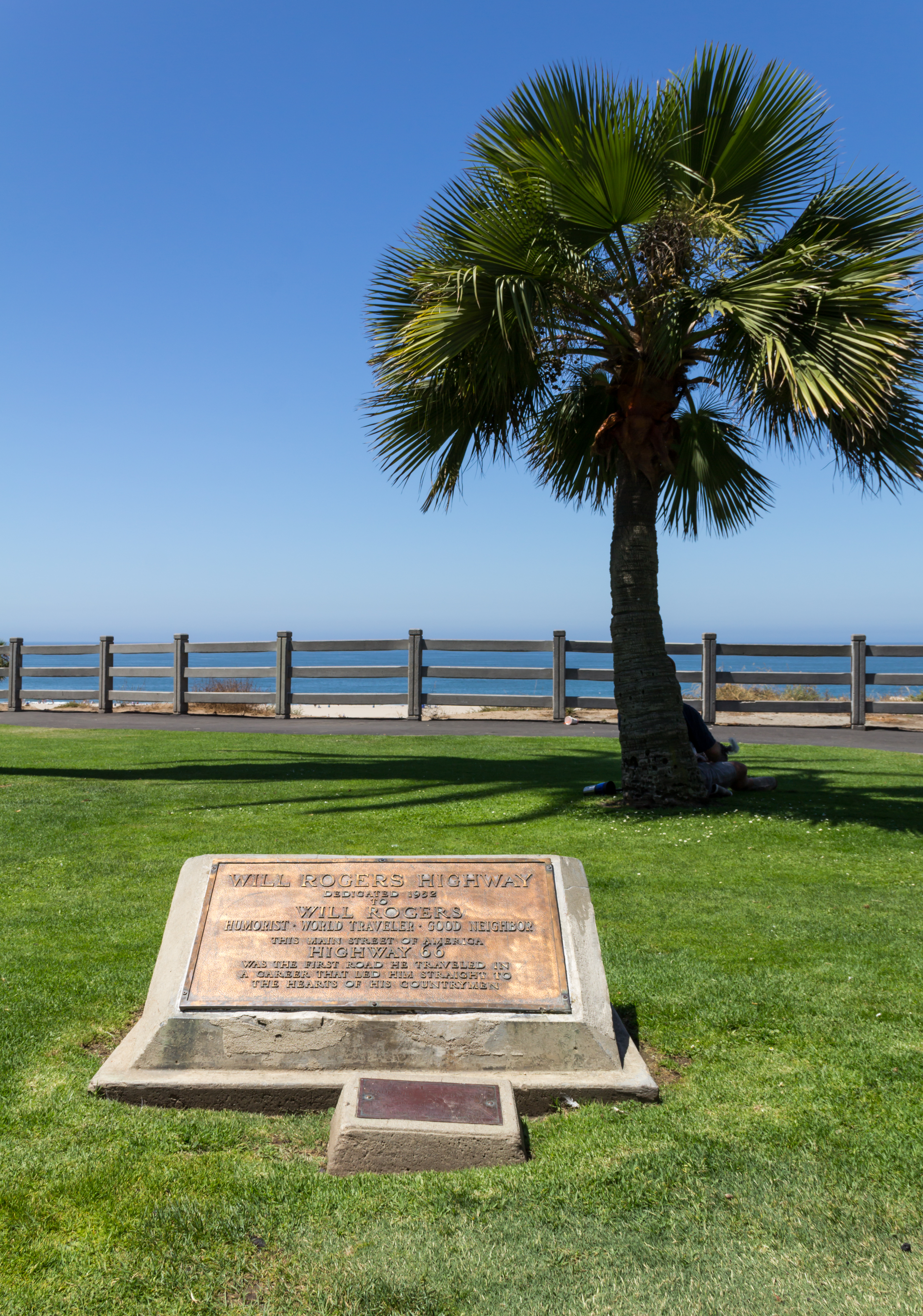 Will Rogers Monument in Los Angeles/Santa Barbara, California, USA