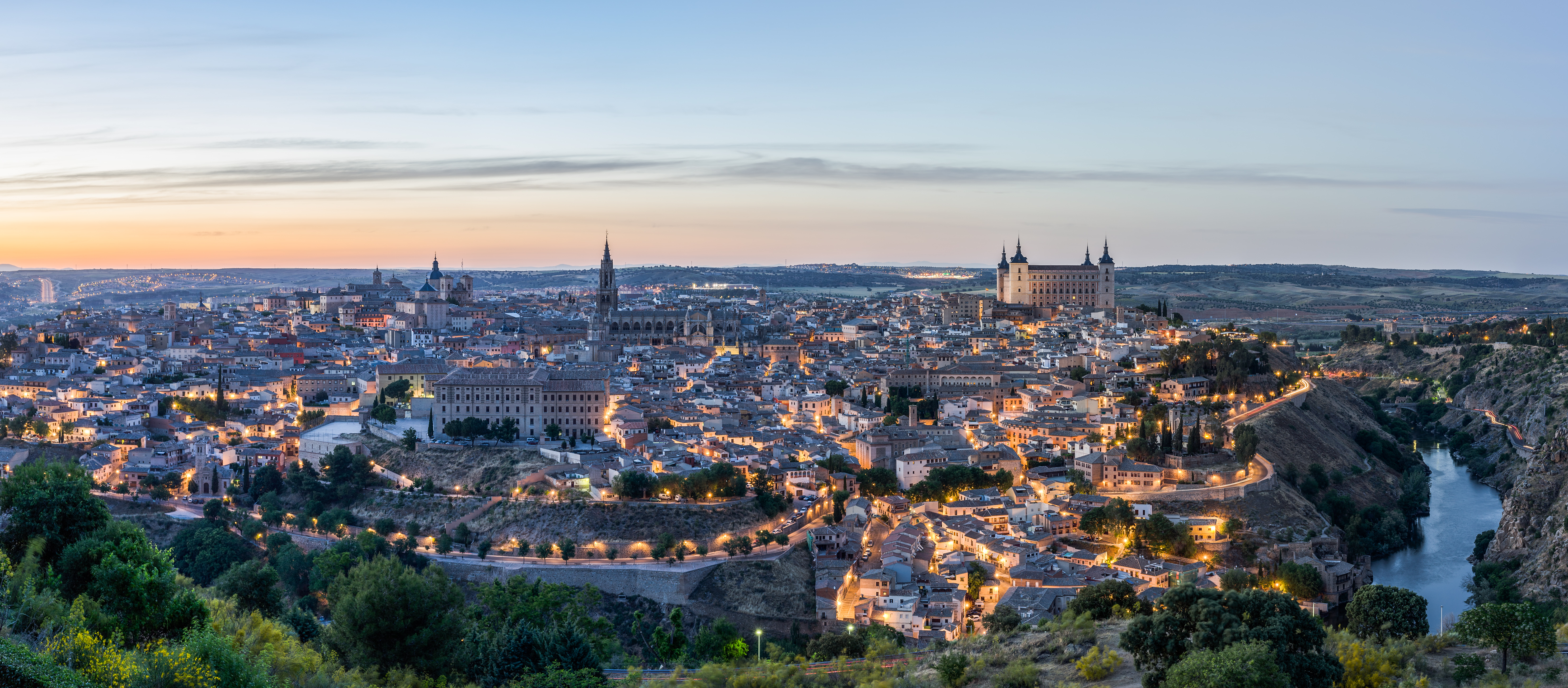 A panorama of Toledo as seen from the Parador Hotel.